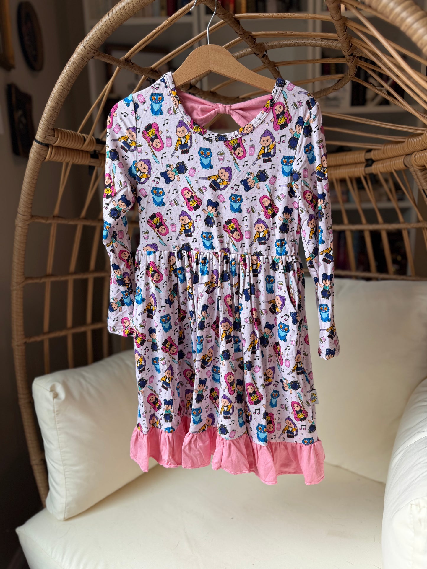 5T - Bow Back Twirl Dress (Bamboo- NonMBH)