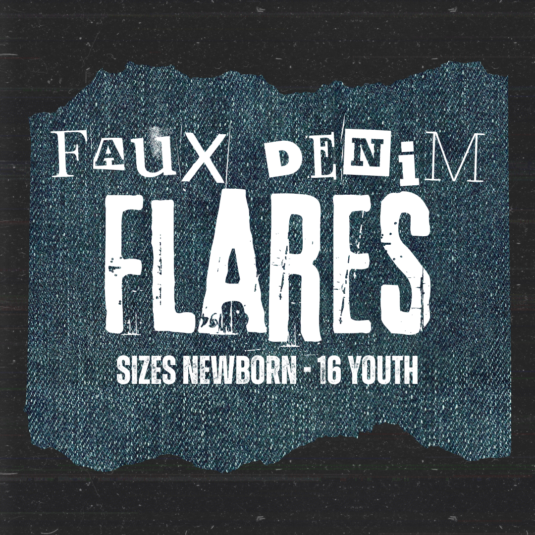 Faux Denim Flares