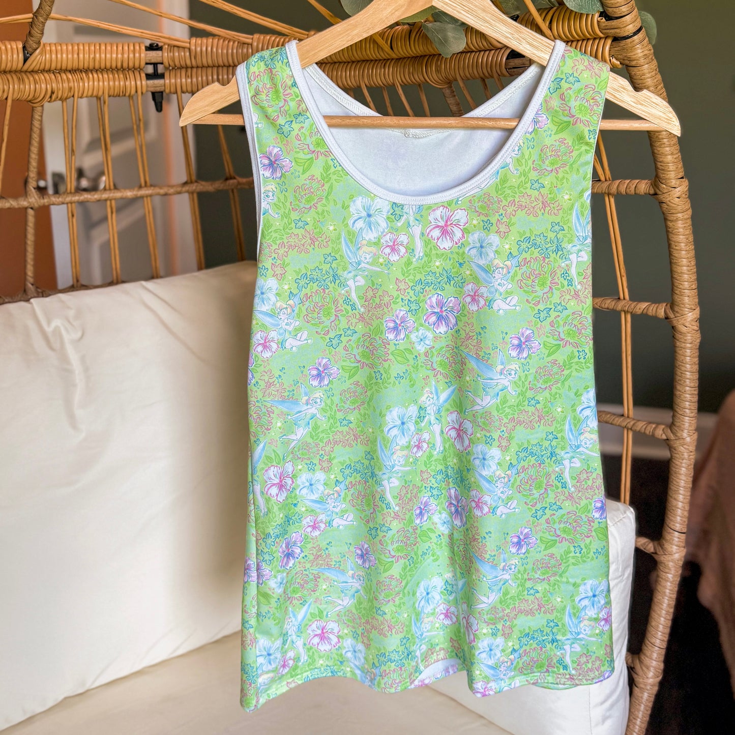 (M/8) LP Inspired Tinkerbell Fitted Tank