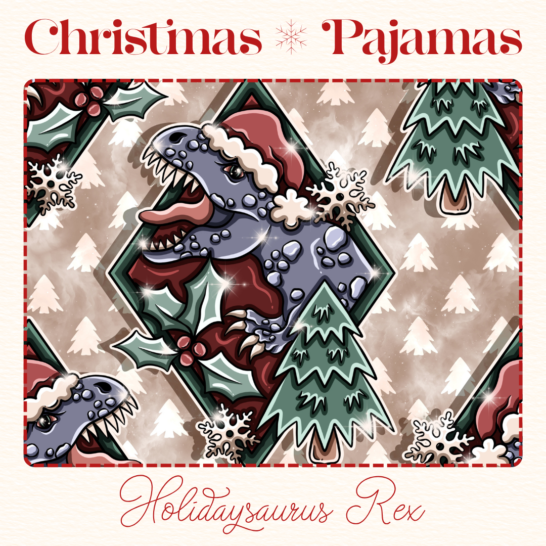 Holiday-Saurus Rex (Choose Style & Size in Listing)