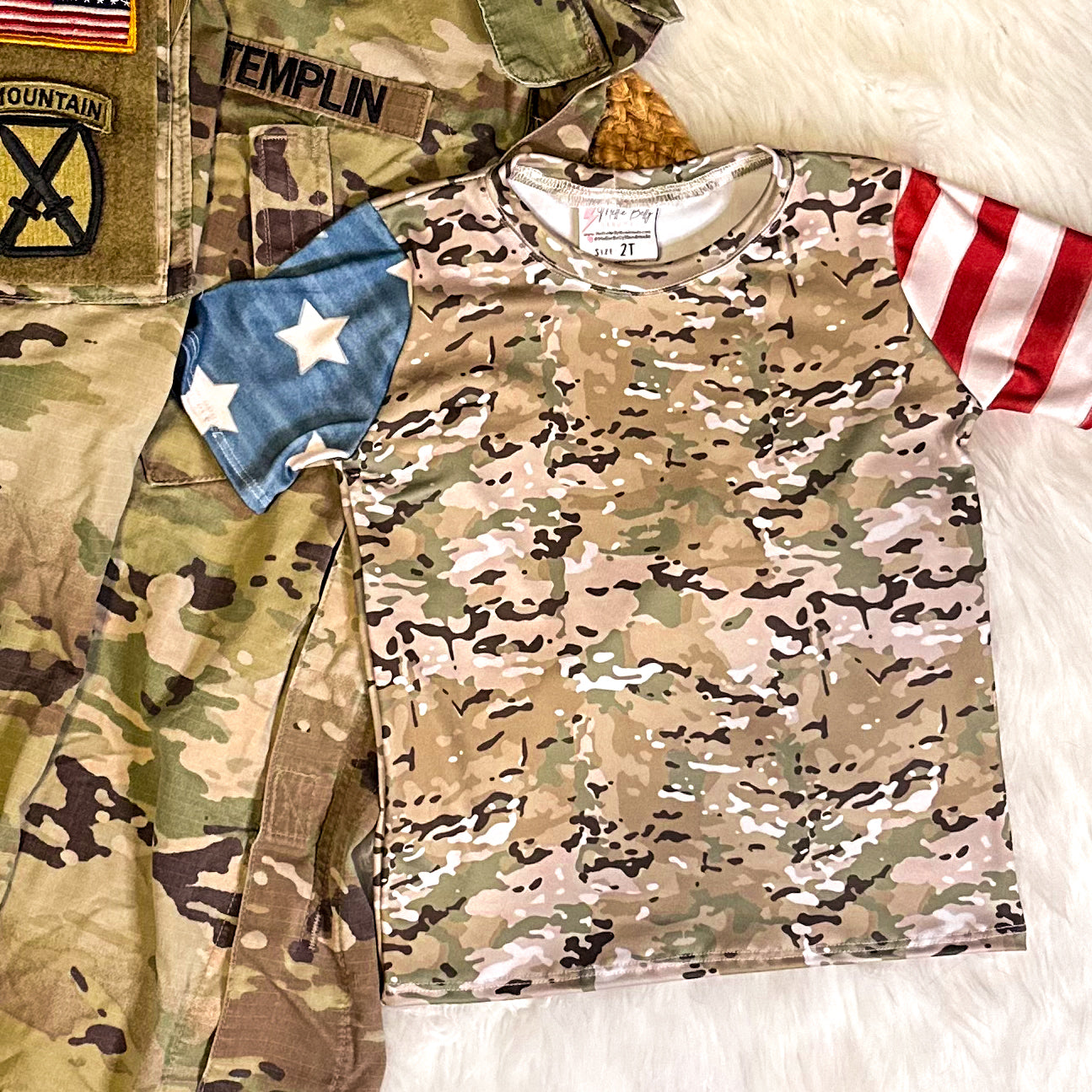 Charlie Tee - Two Toned Sleeves (Choose Camo Style)