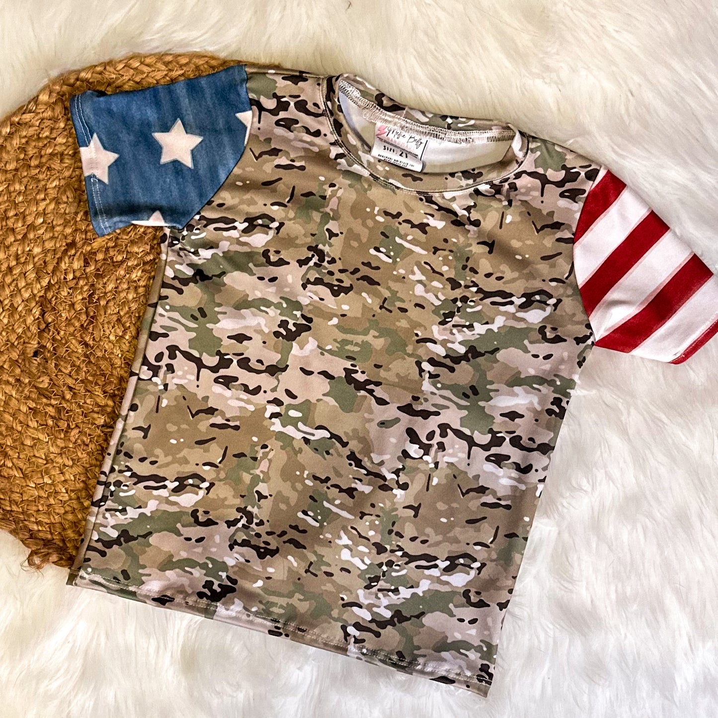 Charlie Tee - Two Toned Sleeves (Choose Camo Style)