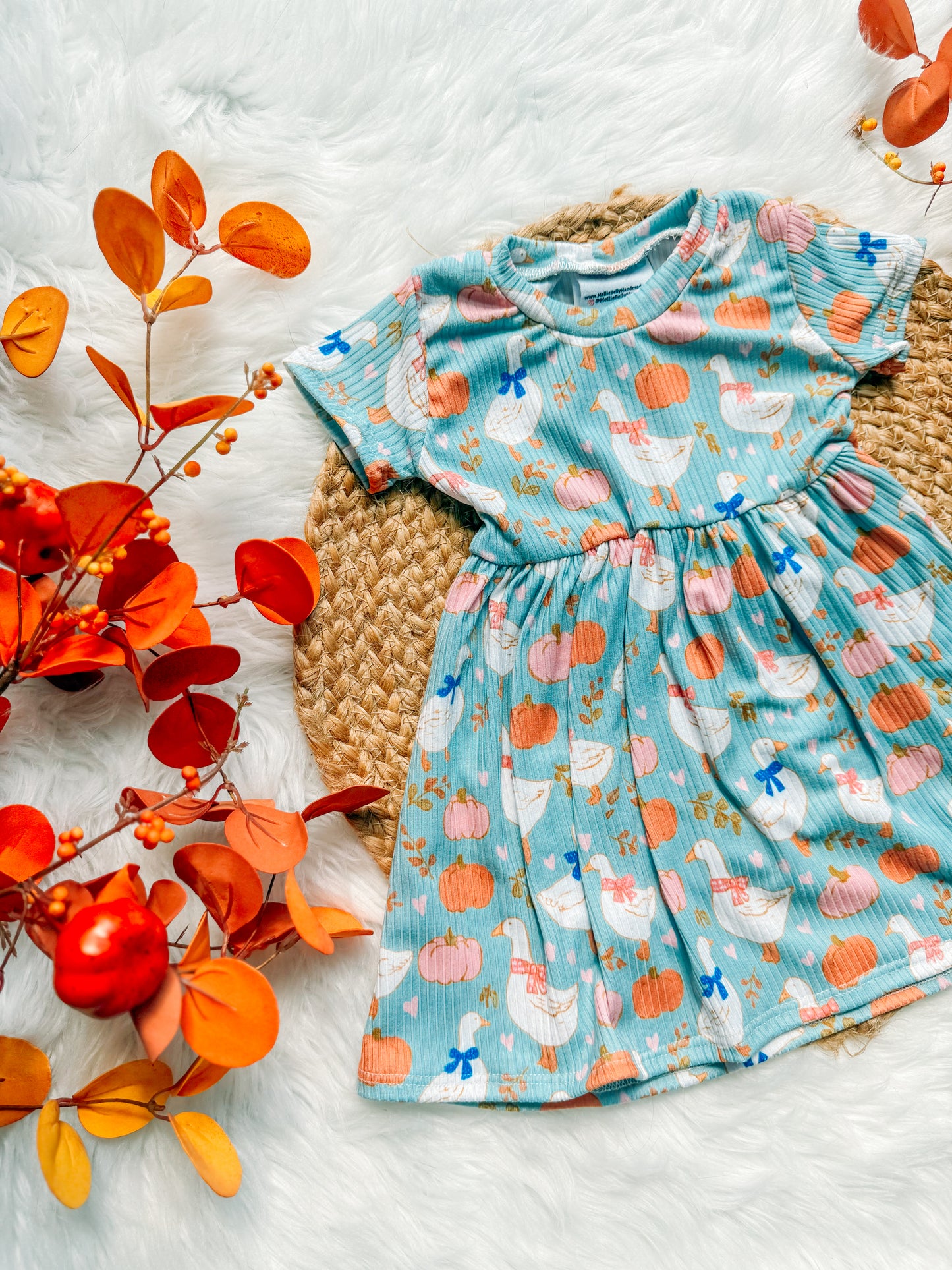 Custom Gathered Peplum Dress