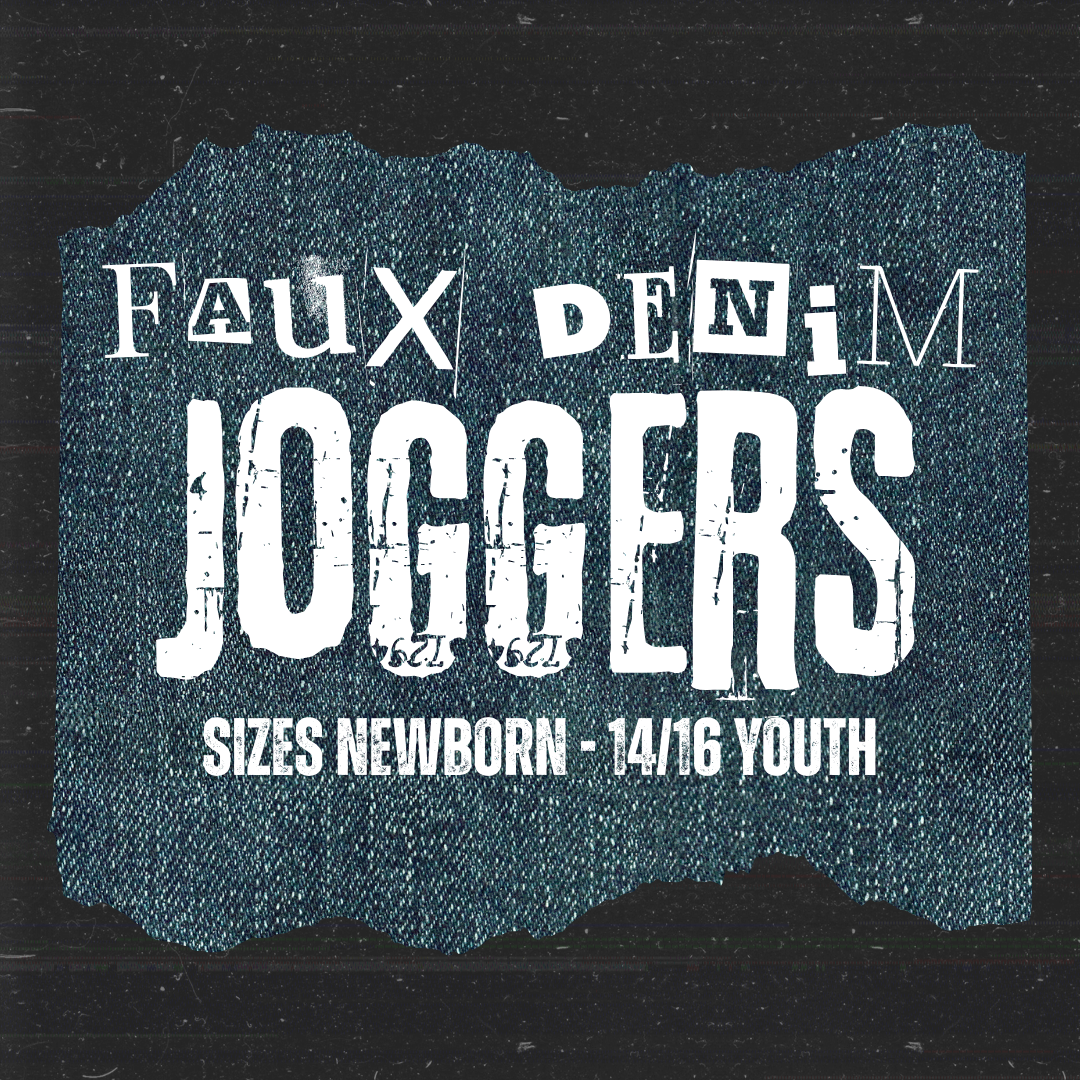 Faux Denim Joggers