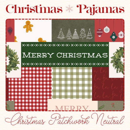 Christmas Patchwork Gender Neutral (Choose Style & Size in Listing)