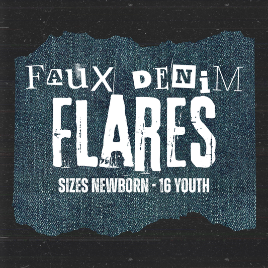Faux Denim Flares