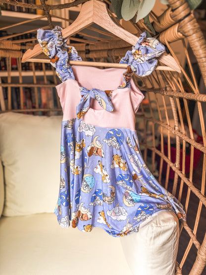 Hibiscus Flutter Dress