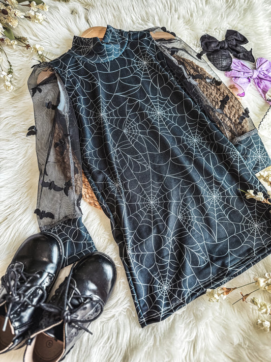 Custom Mock Neck Puff Sleeve Dress