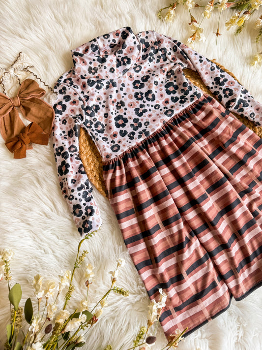 Custom Mock Neck Peplum Dress