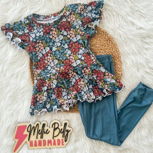 Custom Peplum Top and Leggings