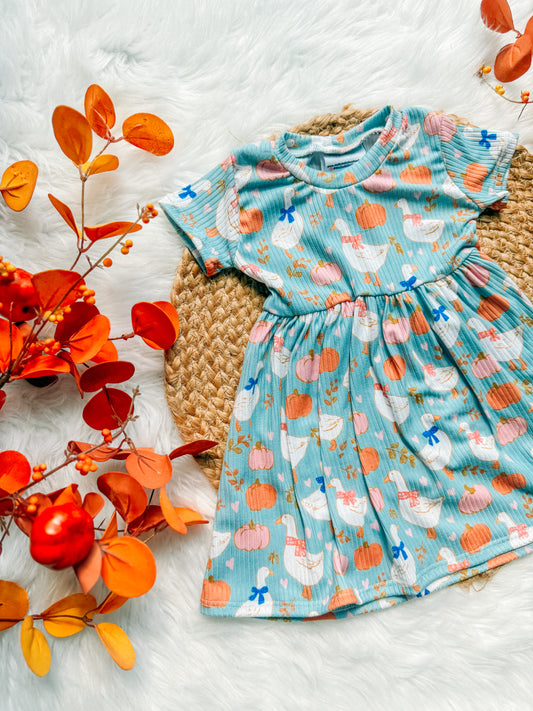 Custom Gathered Peplum Dress