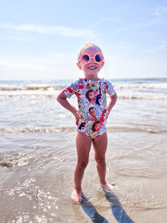 Custom Short Sleeved Leotard/Swimsuit