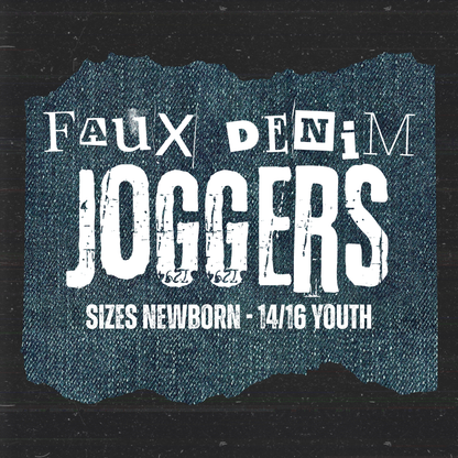 Faux Denim Joggers